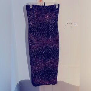 Fairy core /Glitter pink black dress or long skirt y2k size med